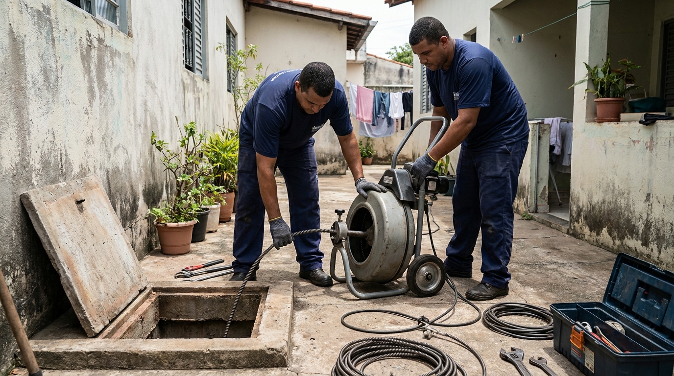 Desentupimento de Coluna Sanitária em Rio Branco‑AC