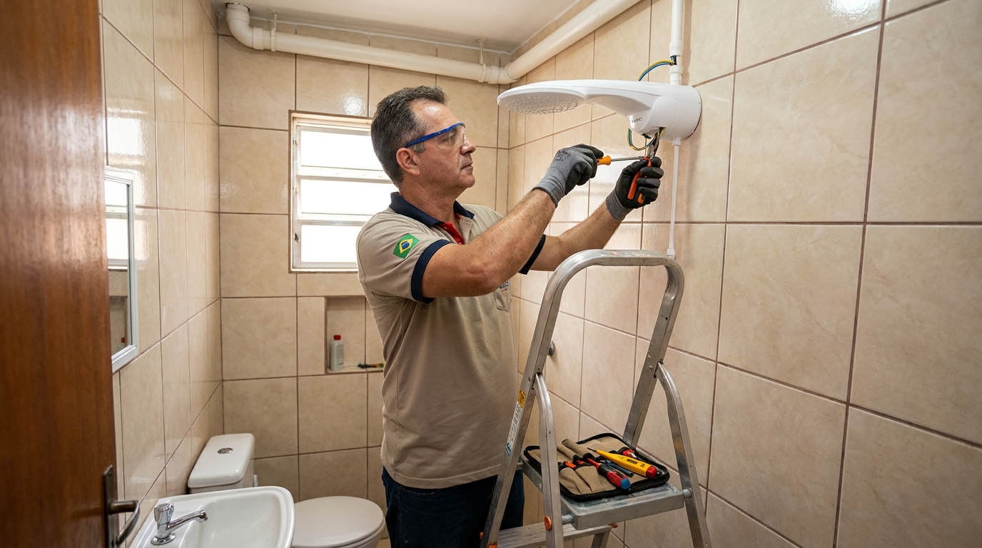 Substituição de Chuveiro Antigo em Rio Branco‑AC